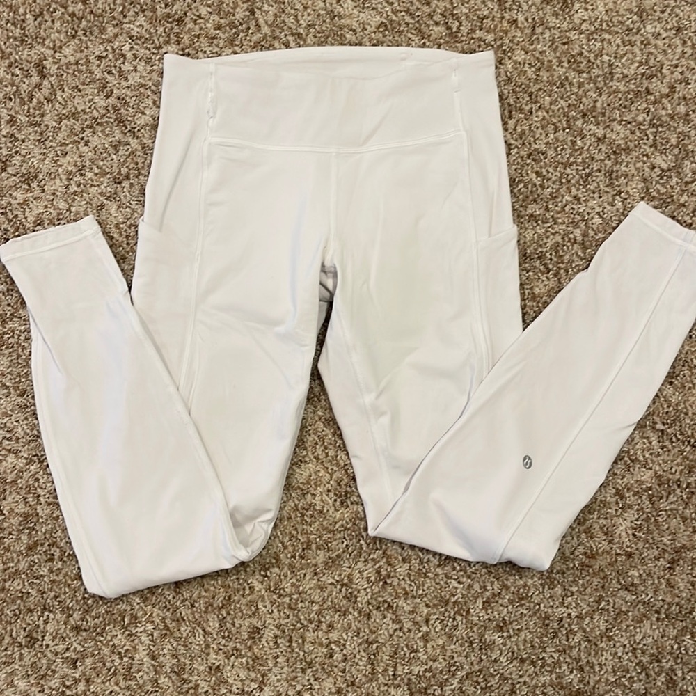 White Lululemon Leggings Size 4